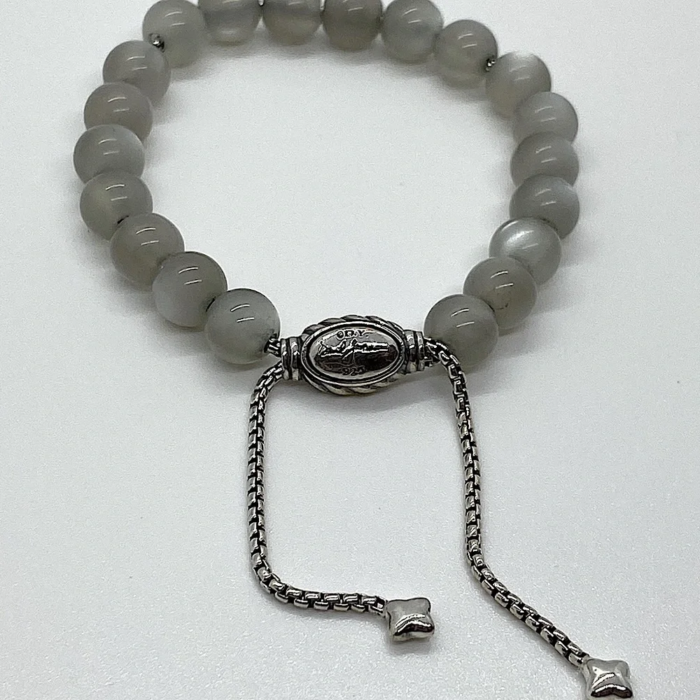 DAVID YURMAN Spiritual Bead Bracelet Sterling Silver With Moonstone